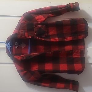 Plaid fleece button up